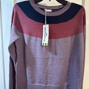 Smartwool Women's Edgewood Sweater - Burgundy and Navy